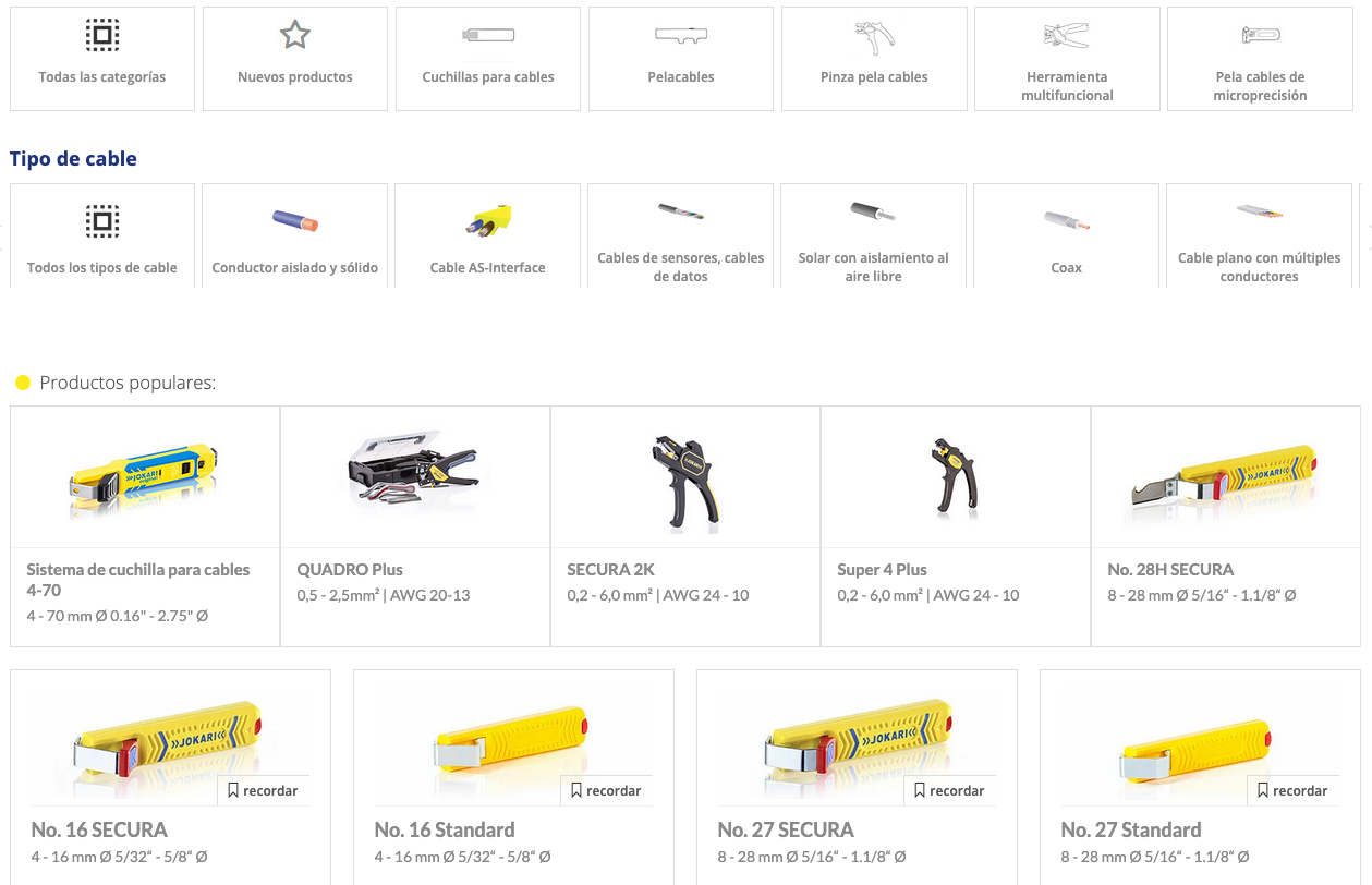 Productos y soluciones